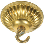 plaque suspension lampe dorée rayures horizontales classique fixations vis montée