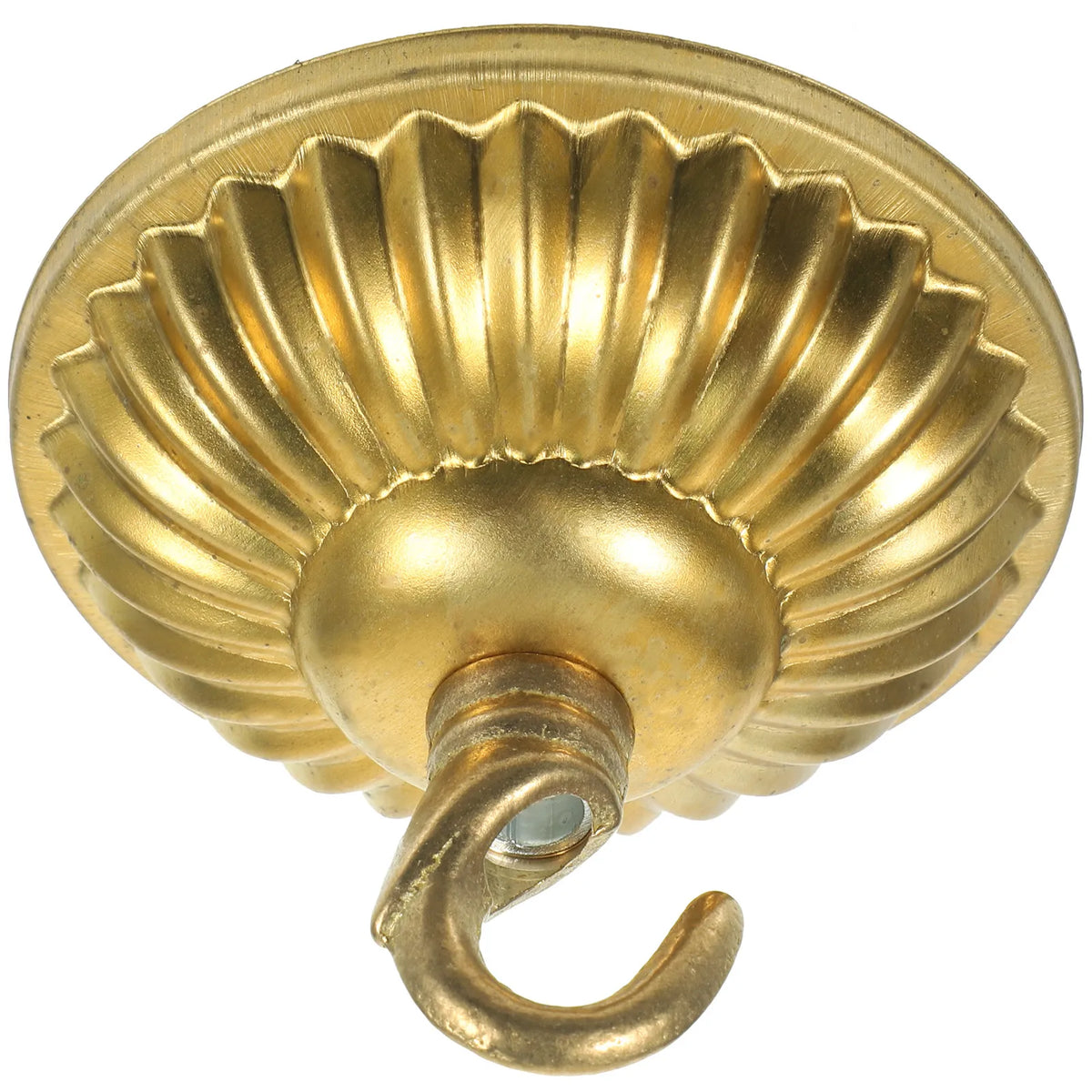 plaque suspension lampe dorée rayures horizontales classique fixations vis montée