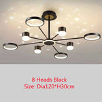 plafonnier led moderne ciel étoilé lune salon chambre enfant noir doré