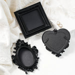 cadre decoratif noir baroque resine mural classique ornements decor maison tridimensionnel moderne