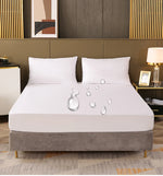 protège matelas blanc imperméable polyester qualité moderne 30cm 100x200cm chambre coucher hospitalierhôtel familial