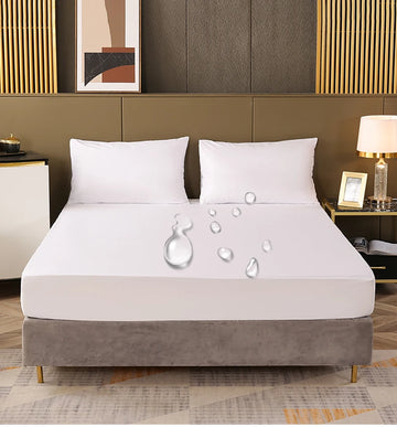 protège matelas blanc imperméable polyester qualité moderne 30cm 100x200cm chambre coucher hospitalierhôtel familial