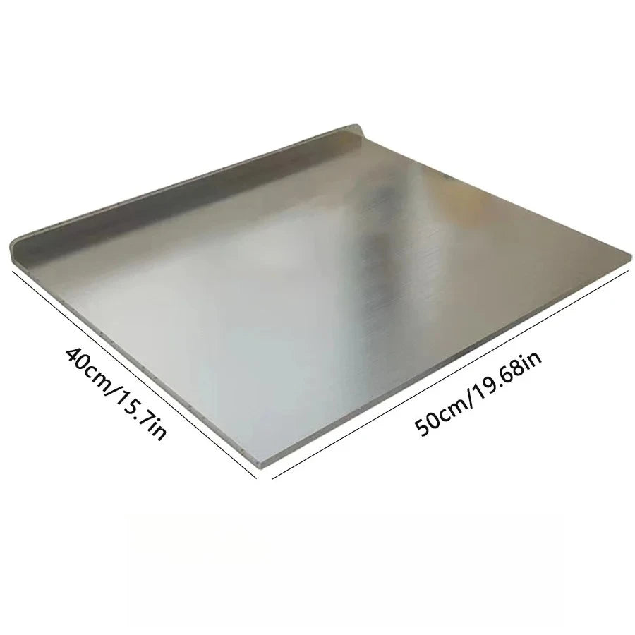 planche découper acier inoxydable moderne 50cm préparation cuisine minimaliste
