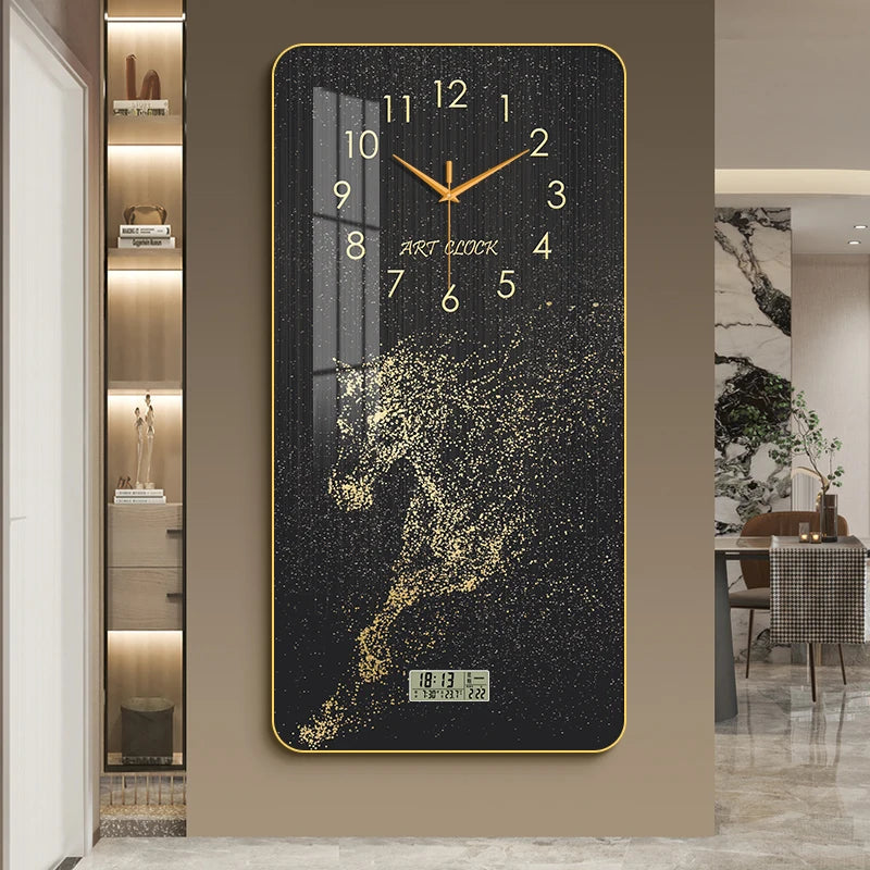 Horloge décorative grise avec mouvement quartz silencieux