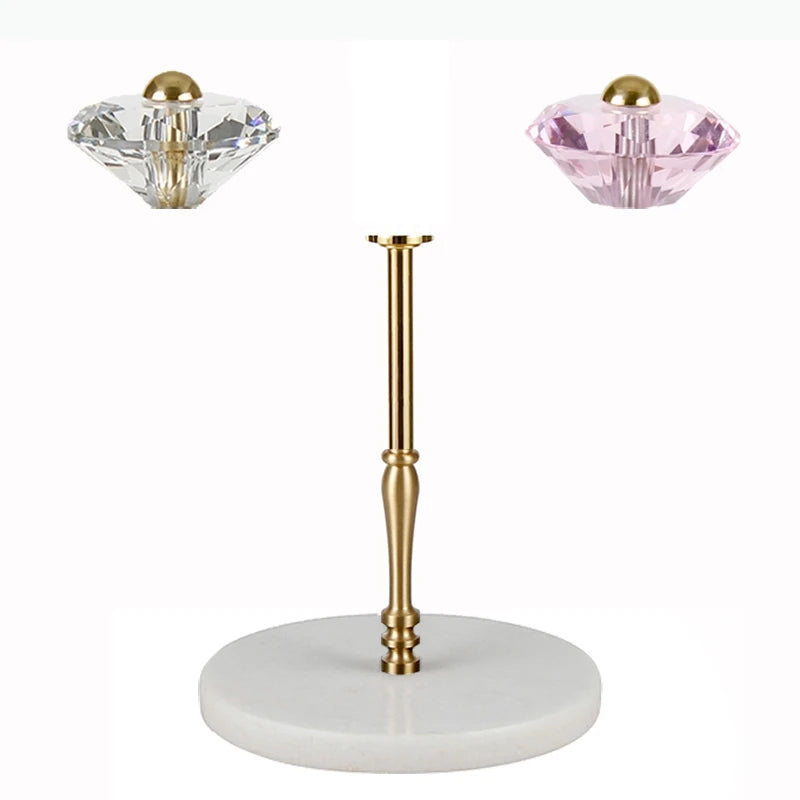 support papier toilette moderne rose doré blanc rayures horizontales élégant adhésif
