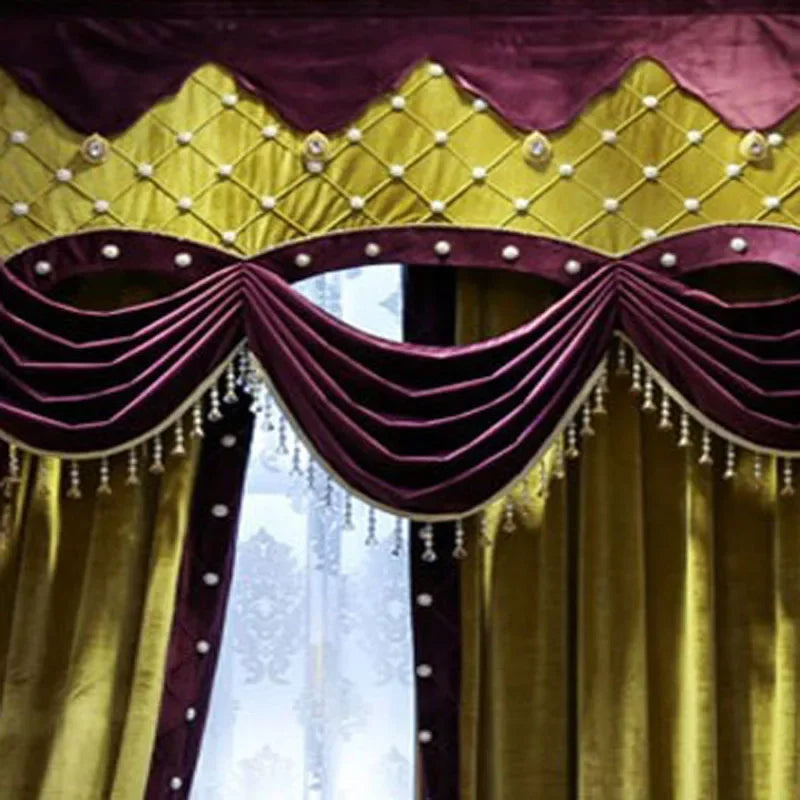 rideau velours violettes classique élégant fenêtre maison fleuri opaques
