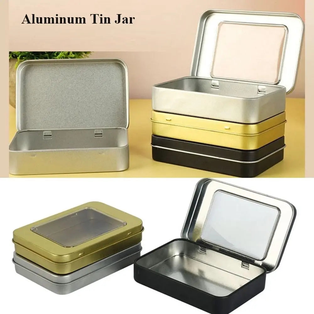 boîtes métalliques argent doré noir empilables contemporaines conteneurs cosmétiques bocaux refillables jars