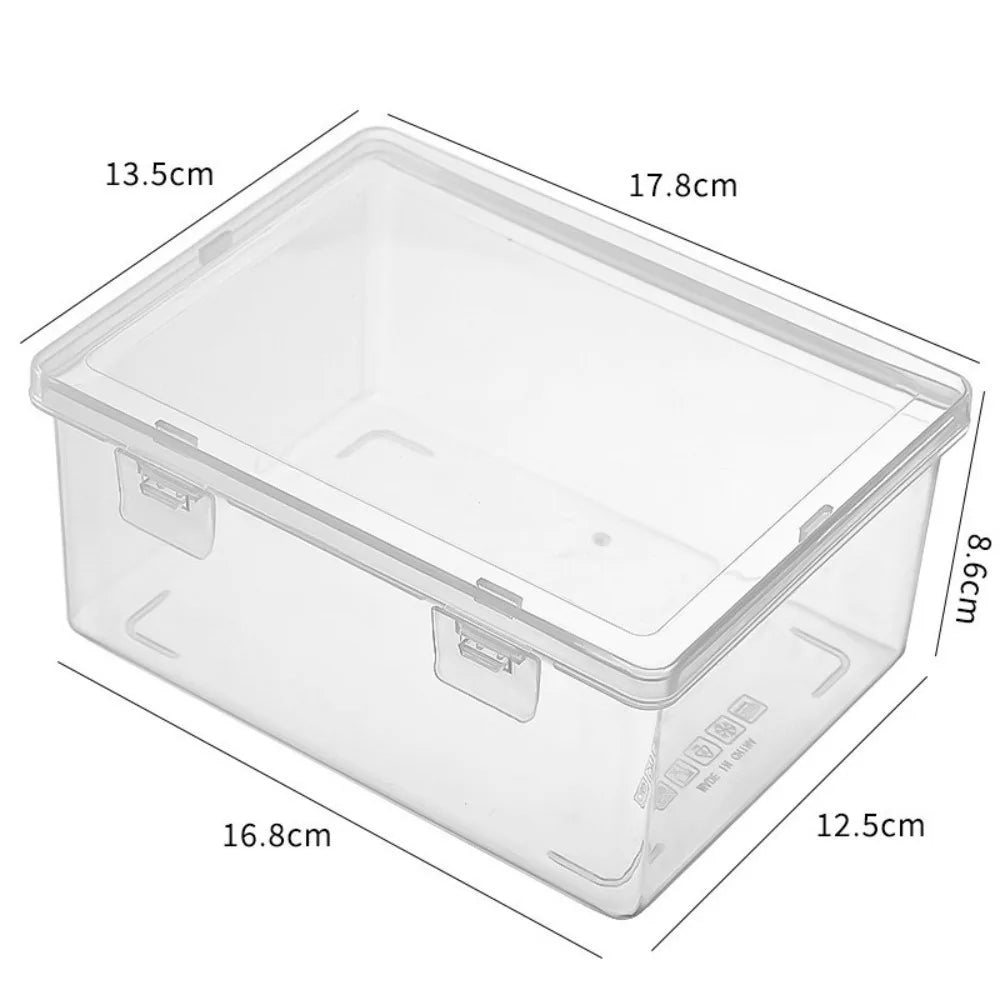 boîtes rangement transparentes modernes réutilisables pvc clips fermeture multifonctionnelles articles câbles organiser sans motif