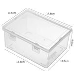 boîtes rangement transparentes modernes réutilisables pvc clips fermeture multifonctionnelles articles câbles organiser sans motif