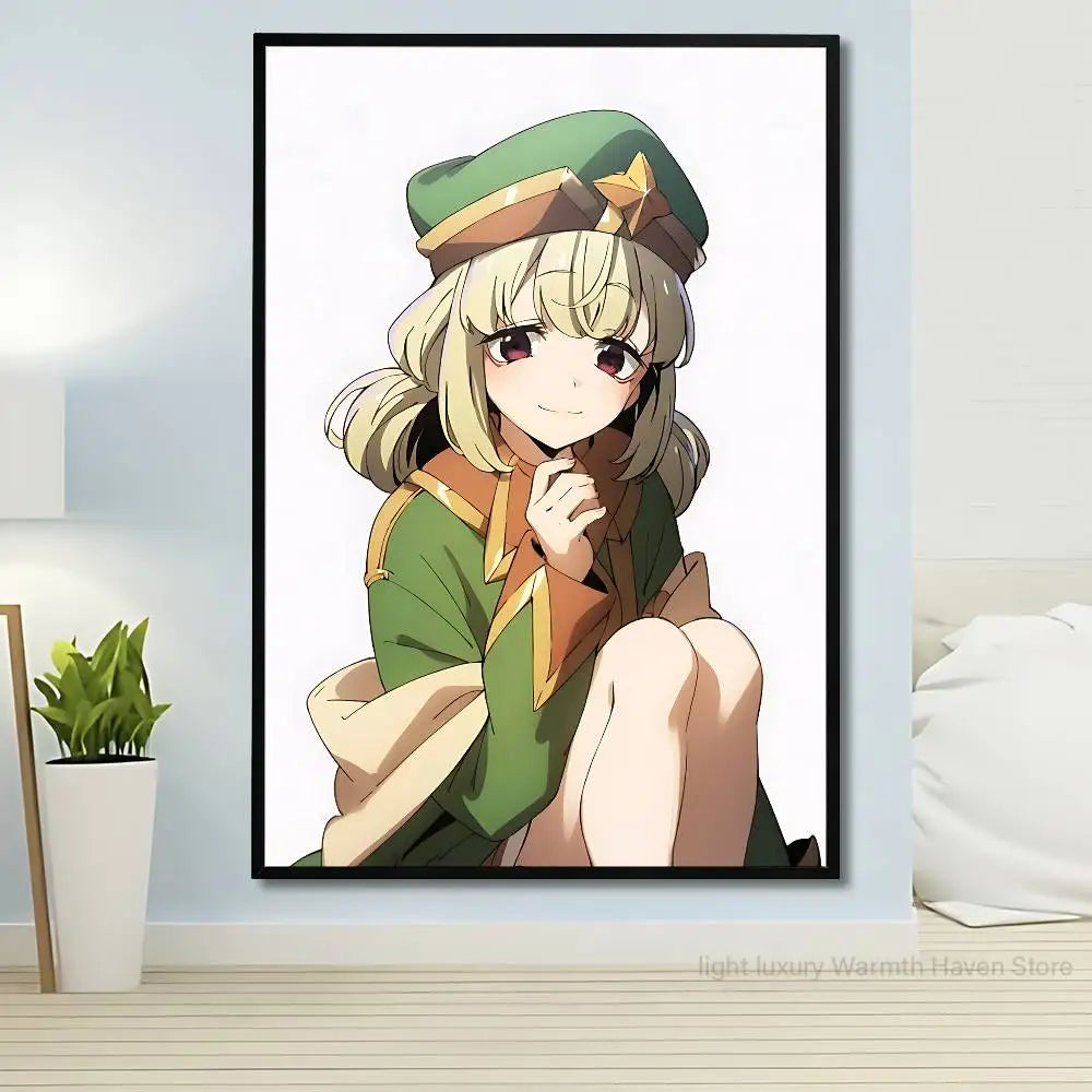 affiche anime personnages moderne art japonais décoration salon papier frame noir varied colors
