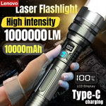 lampe torche led rechargeable usb affichage numerique etanche ipx8 longue durée camping noir texturé
