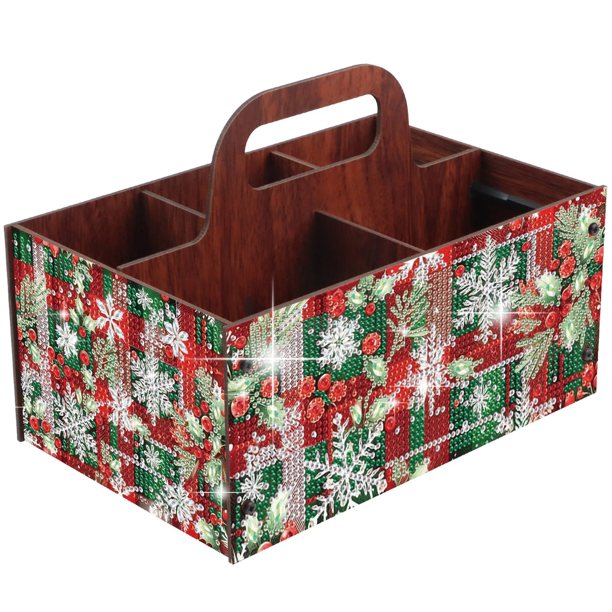 boîtes rangement multicolores imprimées florales animaux oiseaux moderne poignées bois