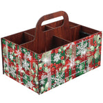 boîtes rangement multicolores imprimées florales animaux oiseaux moderne poignées bois