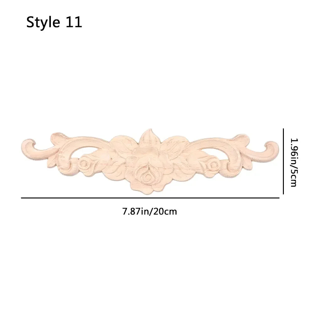 appliques decoratives bois floral sculptees baroques naturelles decoration murale farmhouse classic
