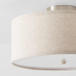lampe moderne tissu lin beige clair cuisine chambre coucher entrée couloir 6000k 3000k