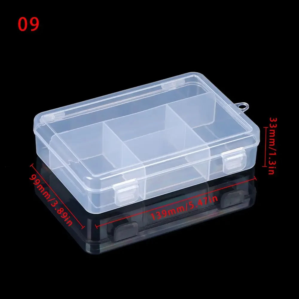 boîtes rangement transparentes empilables clips compartiments garage organisation bijoux diamants artisanat pilules