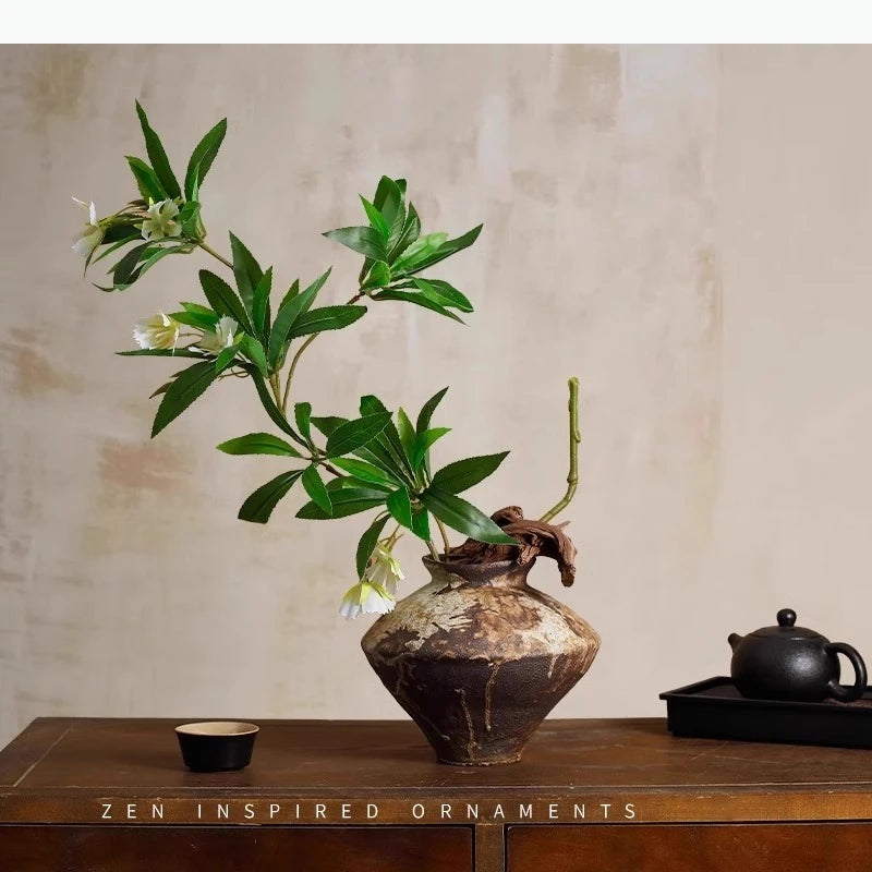 vase céramique rustique zen minimaliste beige marron blanc cassé orange naturellements