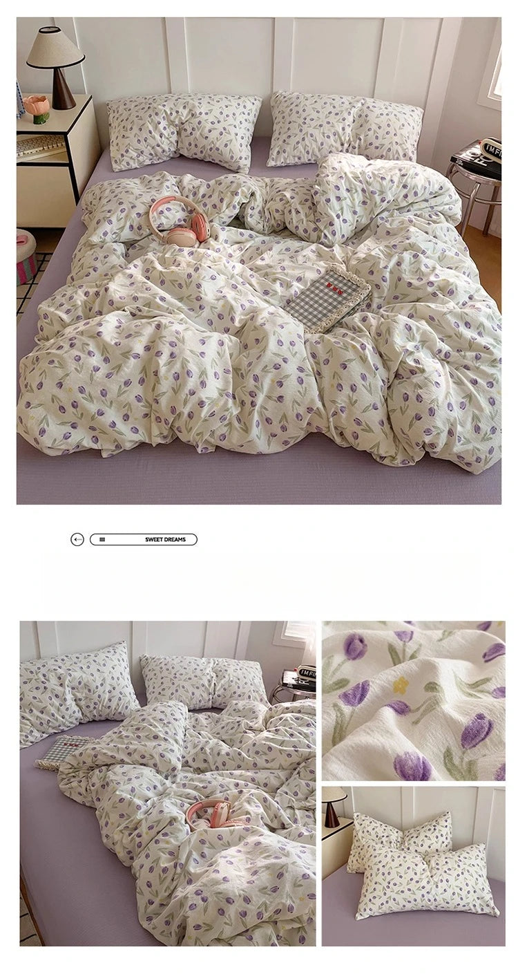 Housse de couette 180x200 pliée avec accessoires
