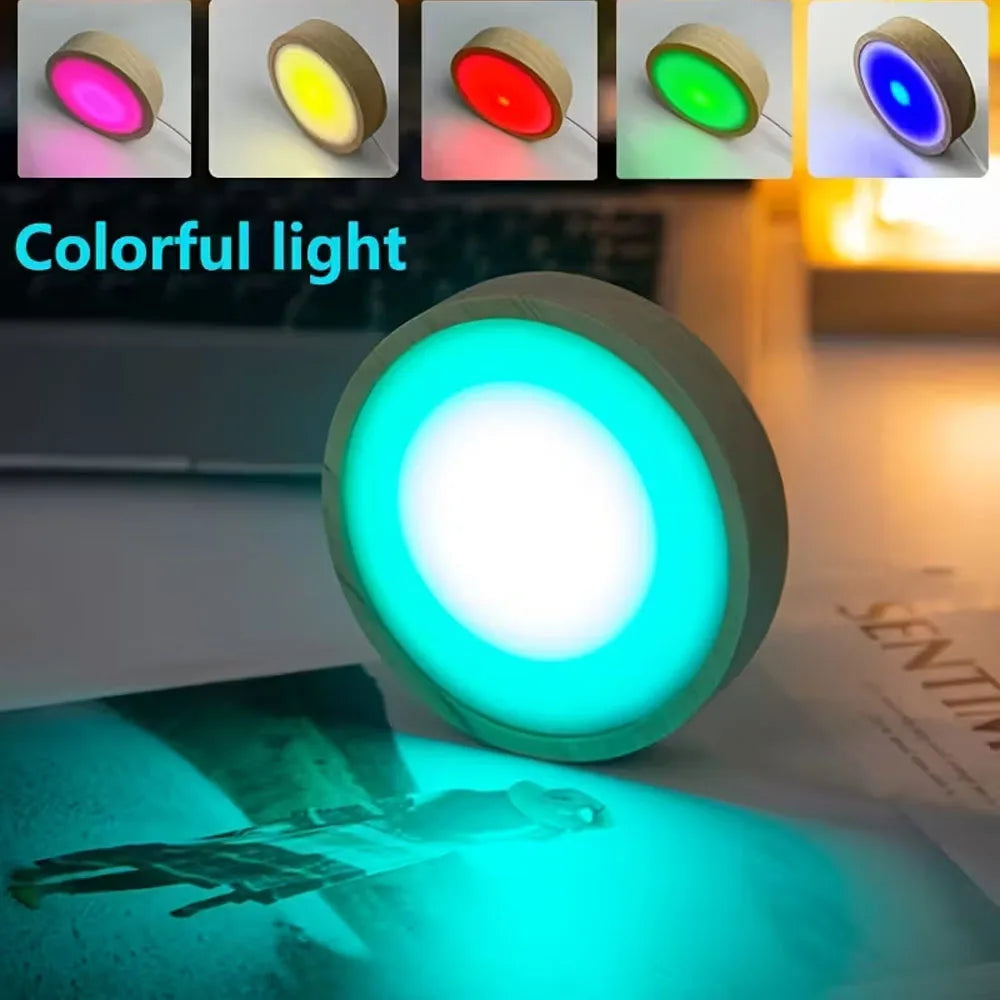 bases lampe led bois moderne plateau lumineux interrupteur câble usb décoration chambre noel