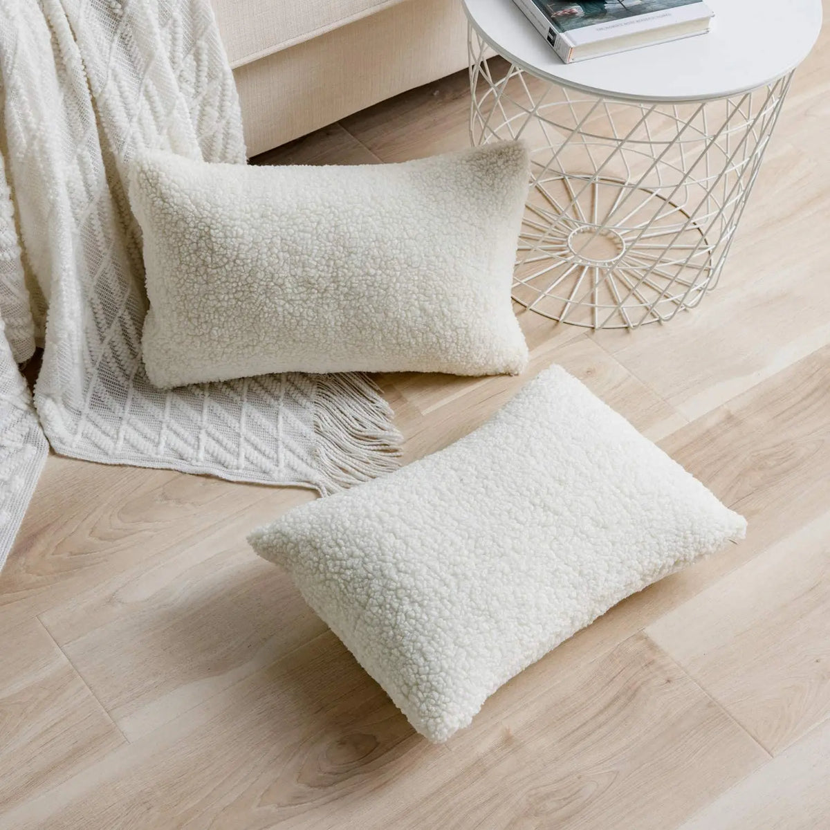 housse coussin velours blanc moderne 30x50cm lit décoration voiture beige coffee light blue pink