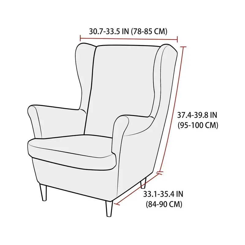 housse fauteuil contemporain imprimé feuilles couleurs beige vert gris noir spandex polyester étanche amovible