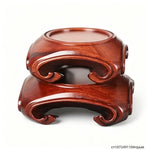 support décoratif bois rouge texture naturelle classique figurine miniature vase decorationintérieur