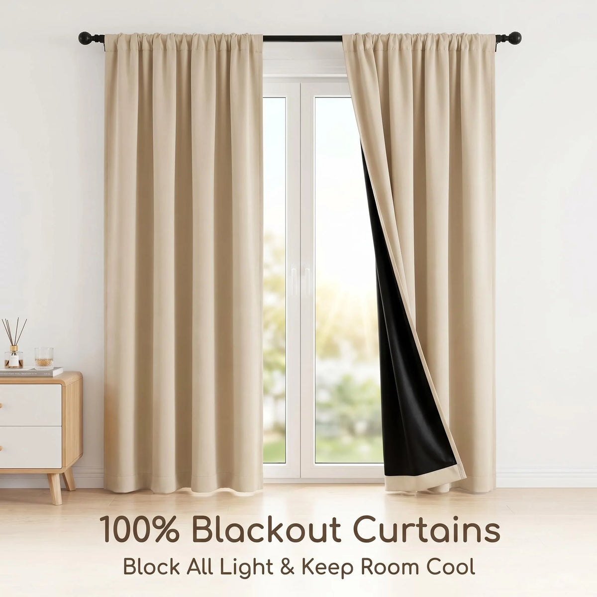 rideau moderne gris opaque uni fenêtre installer chez soi 135x160cm