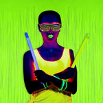 rideau festif franges lumineuses couleurs fluo jaune vert rose festive decoration anniversaire neon retro