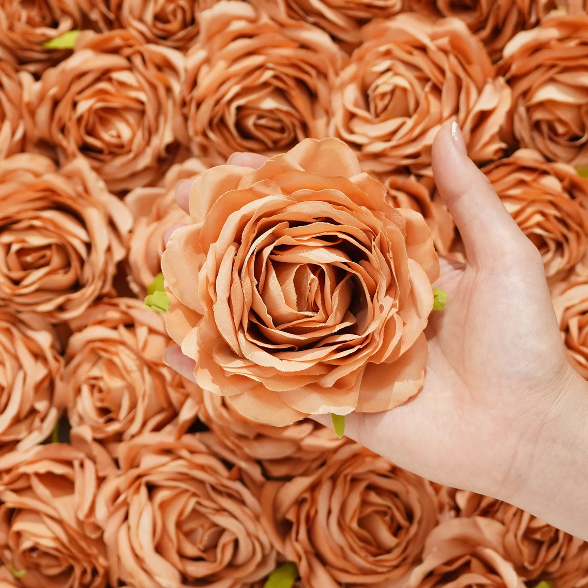 fleurs artificielles roses boutons peony feuilles vertes decoration intérieure classique 9cm 3.54inch