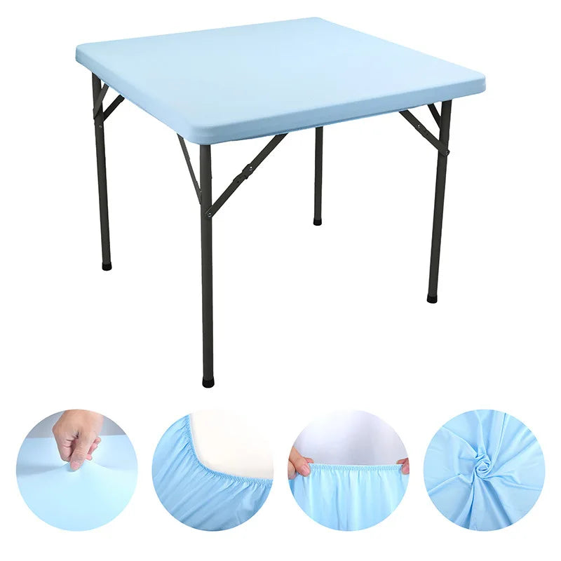couvre table carré élastique noir rouge vert bleu rose violet blanc uni moderne festif