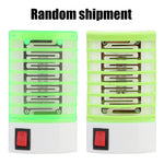 lampe anti moustiques prise électrique moderne rose verte grille métallique trappe transparente