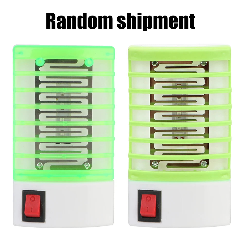 lampe anti moustiques prise électrique moderne rose verte grille métallique trappe transparente
