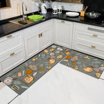 tapis cuisine imperméable antidérapant polyester moderne motifs cuisine décoratif