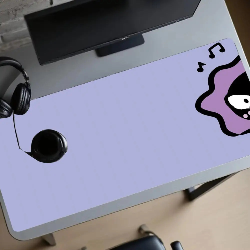 tapis souris violet dessin animé motifs musicaux moderne tapis gamer accessoire travail grande taille