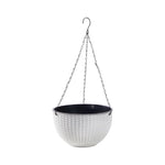 panier suspendu tissé moderne blanc rouge violet rose vert bleu accroché fleur plante verte