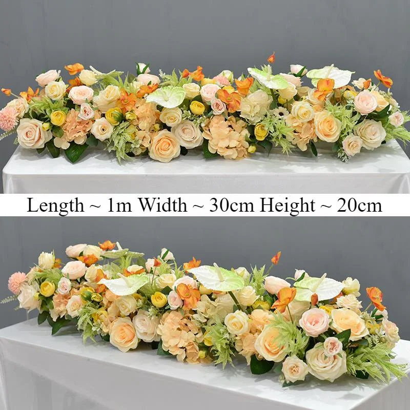 guirlande florale artificielle romantique mariage décoration intérieure blanc violet bleu orangé
