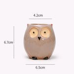 cache pot oiseau stylisé succulente céramique glacé rose clair beige noir