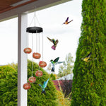 cloche vent moderne motifs floraux crochet métallique multiple couleurs extérieur