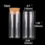 tubes essai verre bouchons liège 5ml 7ml 10ml 14ml 18ml 20ml 25ml 30ml
