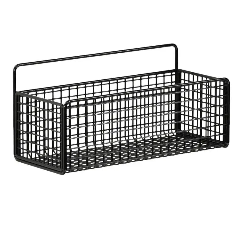 panier rangement noir moderne plastique maille régulière fixation murale étudiant chambre dormir