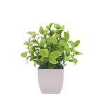 plantes artificielles feuilles vertes violette moderne sans entretien décoration intérieure extérieure pot blanc