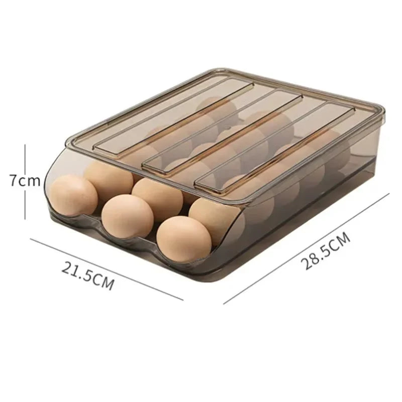 boîte œufs transparente moderne poignées support cuisine organisation aliments frais plastique qualité conteneur almacenamiento