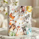 album photo moderne illustrations animales photos familiales blanc vert bleu