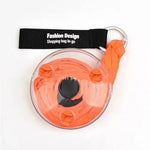 sac courses pliable orange transparent moderne ceinture métallique