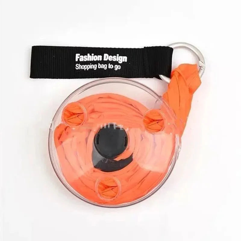 sac courses pliable orange transparent moderne ceinture métallique