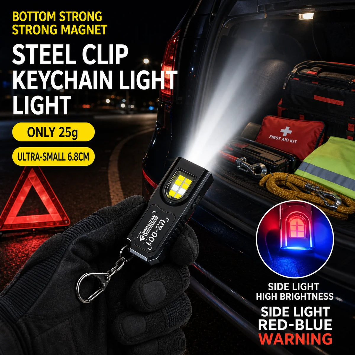 lampe torche rechargeable led usb étanche noire annneau métallique éclairage 100 200 metres moderne