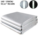rideau blackout moderne plissé opaque argenté gris blanc chambre polyester