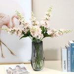 bouquet artificiel fleurs simples rose blanc vert vase décoration moderne mariageintérieur
