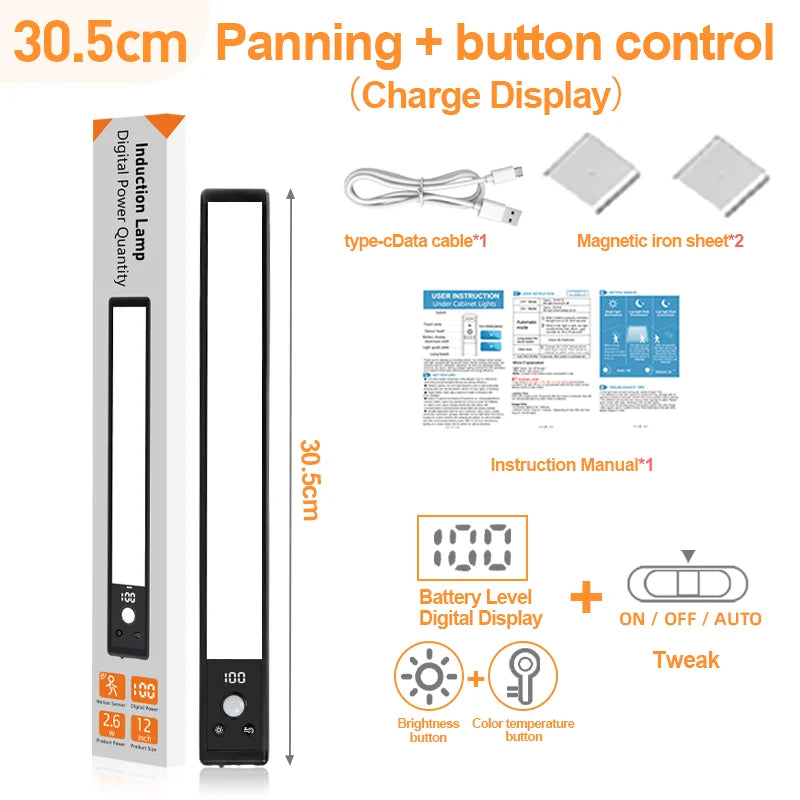 lampe led moderne blanc télécommande réglage luminosité indicateur batterie interface type dressing