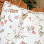 taies d'oreiller coton motif floral blanc vintage animaux campagnard imprimées douces qualitative